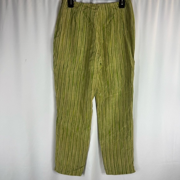 Sigrid Olsen Green Striped Chinos Size: M - Picture 6 of 10